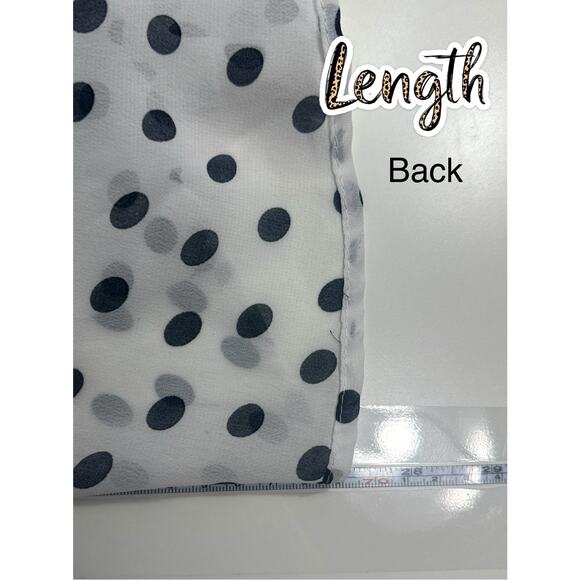 Triple Cherry Polka Dot Sleeveless High Low Dress White Black Casual Small - Picture 10 of 11